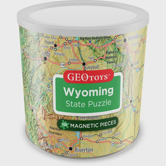 100 Piece Magnetic Puzzle - Wyoming