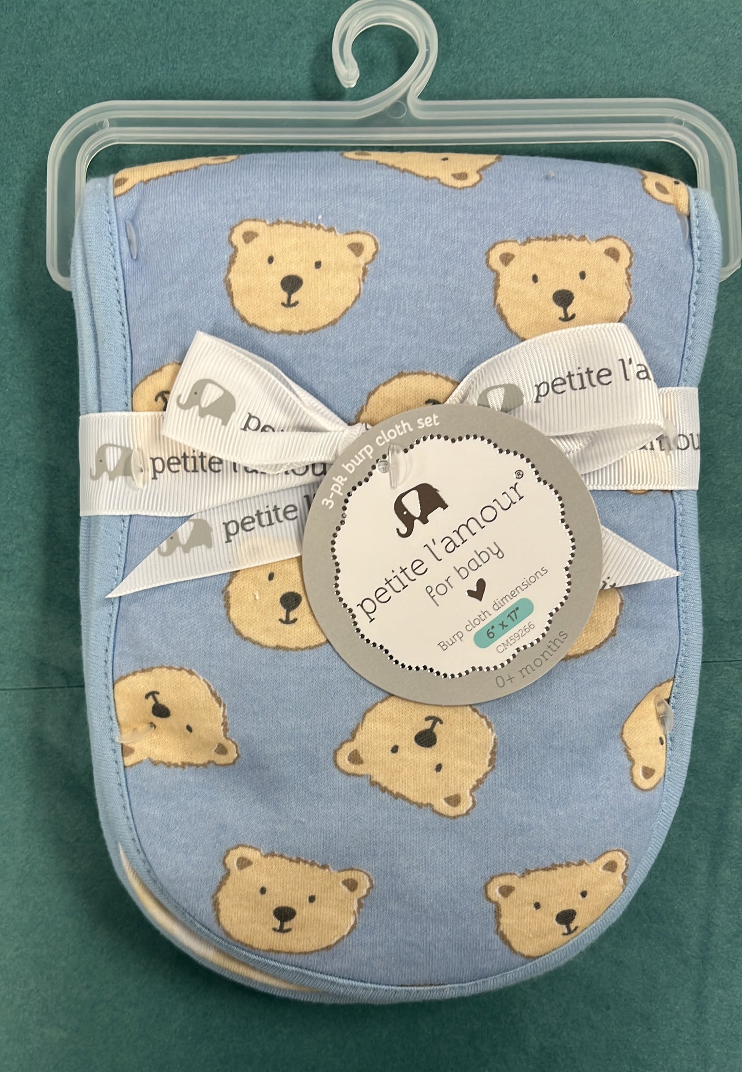 3 pk. burp cloth - bears