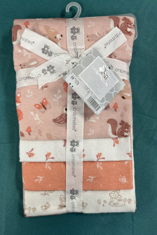 4 pk. recieving blankets - flannel - neutrals