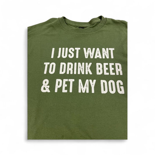 DRINK BEER PET DOG TEE