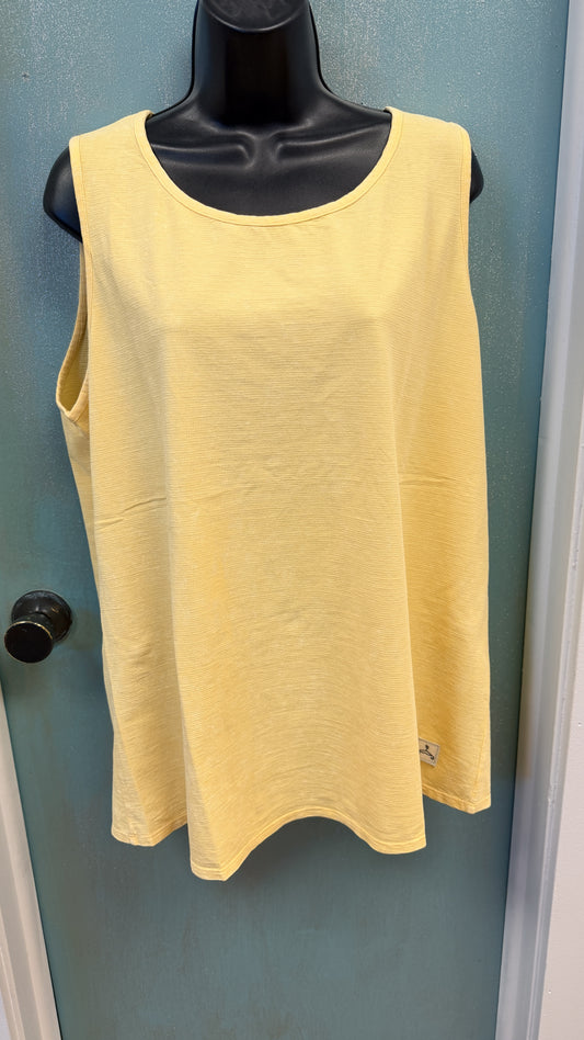 Mineral wash tank top - Yellow