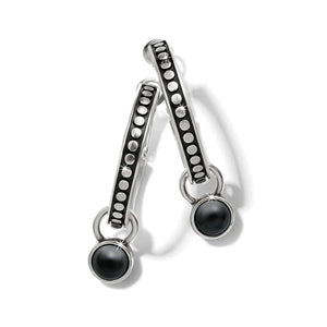 Brighton Pebble Dot Onyx Reversible Hoop Earrings