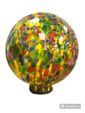6in Orange Speckle Glass Gazing Ball
