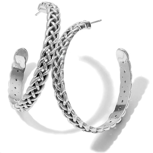 Brighton Interlock Braid Hoop Earrings