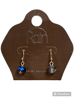 Rain Purple/Gold Necklace Earring Set