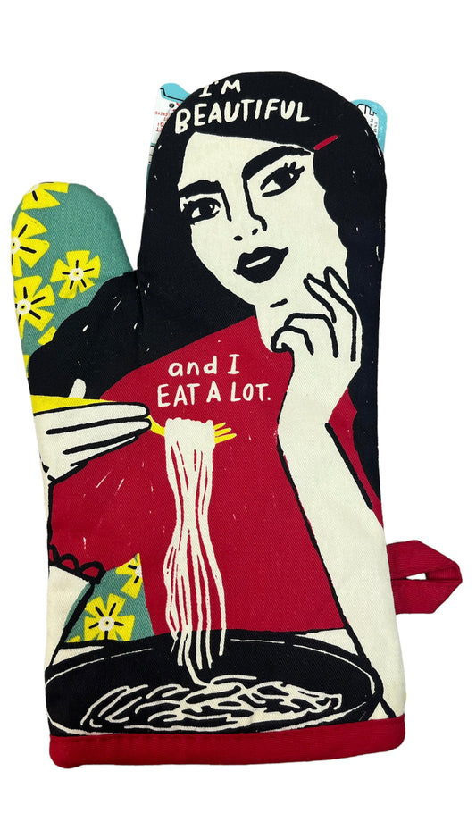 Blue Q Oven Mitt - Eat A Lot