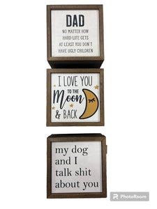 Small Square Wood Signs