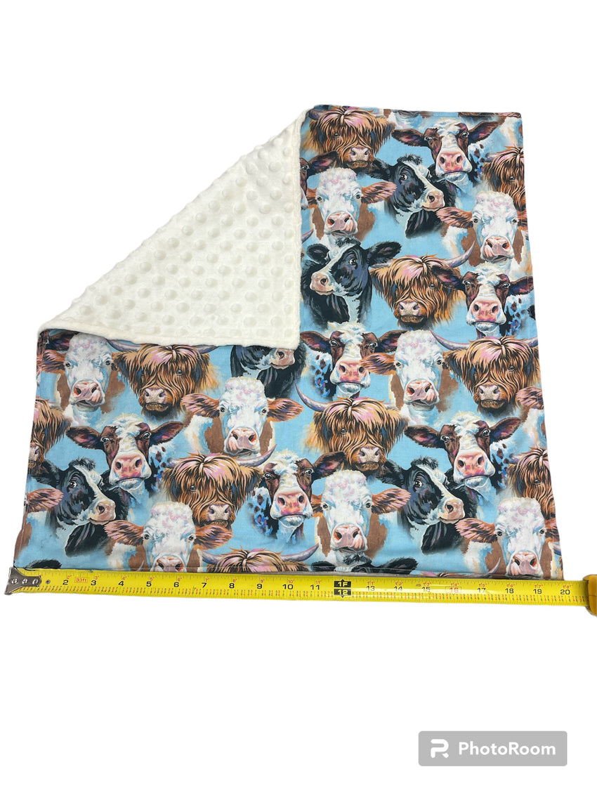 Highland Cow Print Baby Blankets