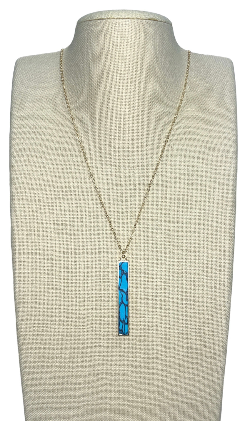 Sedona Sky Long Bar Necklace