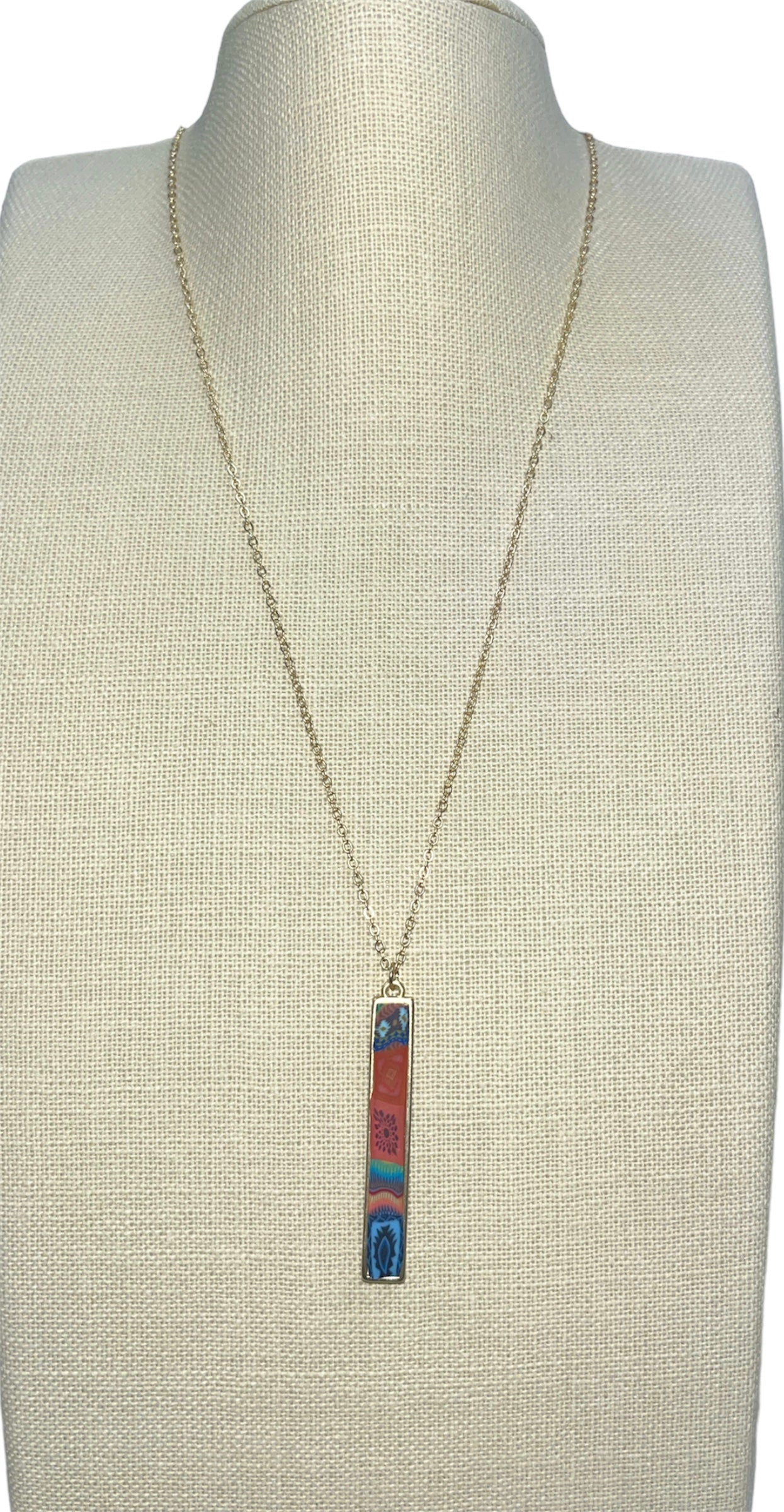 Sedona Sky Long Bar Necklace