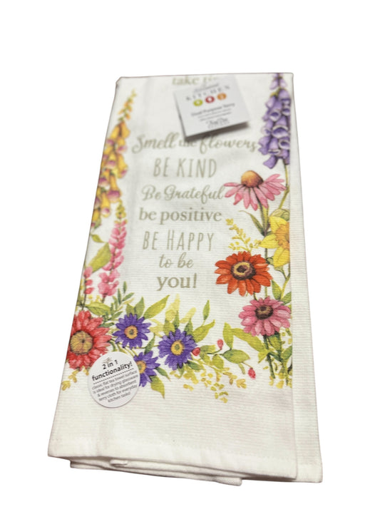 Garden themed dish towels