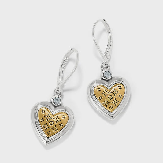 JA0025 Mosia Heart Two Tone Earrings