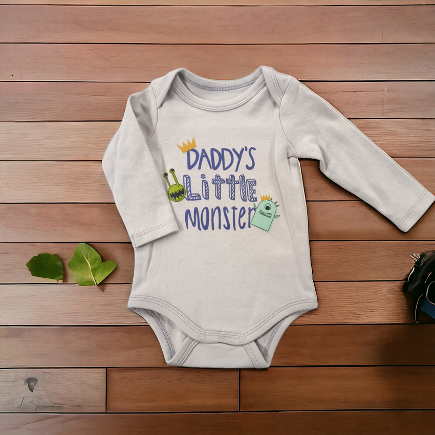 "Daddy's Little Monster" Baby Onsie - 3-6 Month