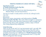 Truffle Parmesan Garlic Dip