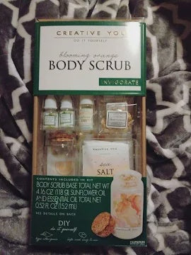 Blooming orange body scrub