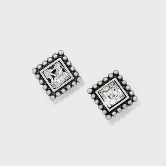 J20602 Sparkle square earrings