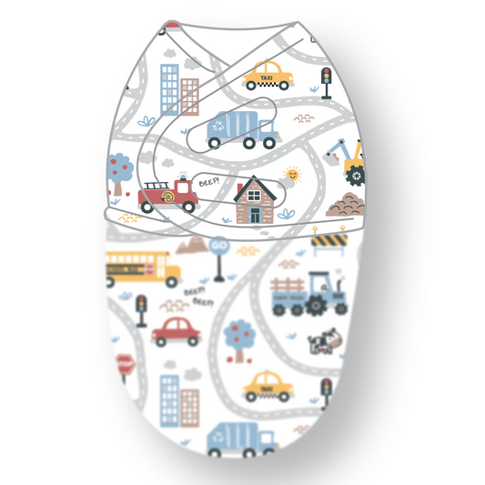 Super Soft Swaddle Sack - roads