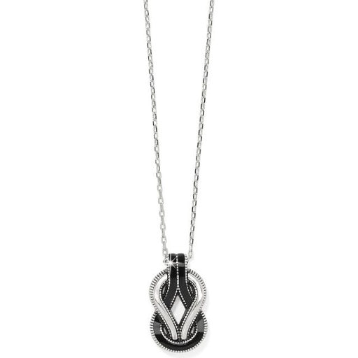 JM7635 interlok harmony black necklace