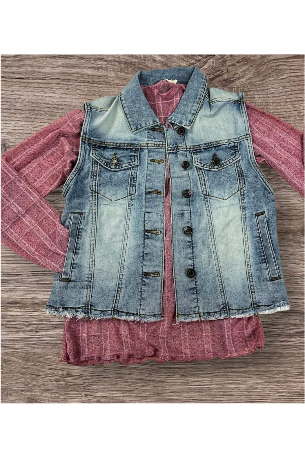 Washed Denim Vest
