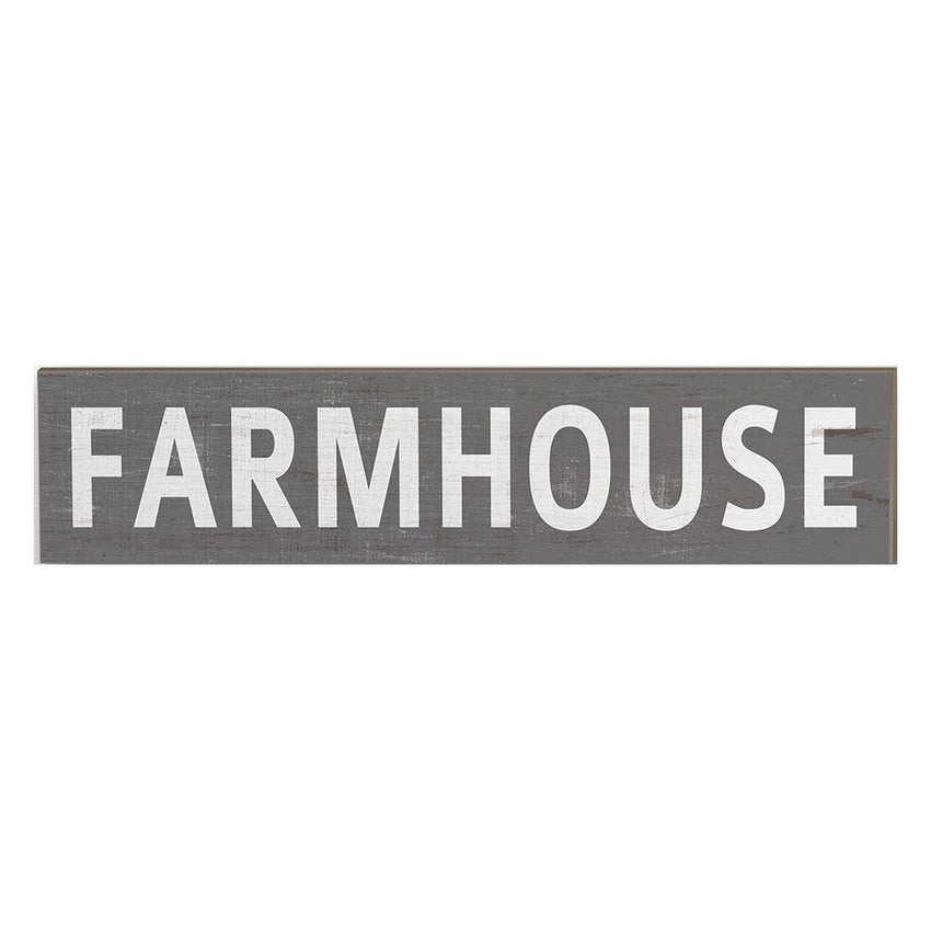 3" x 13" Farm House Grey Plaque