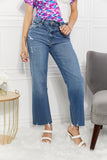 Kancan Full Size Melanie Crop Wide Leg Jeans-Online Only