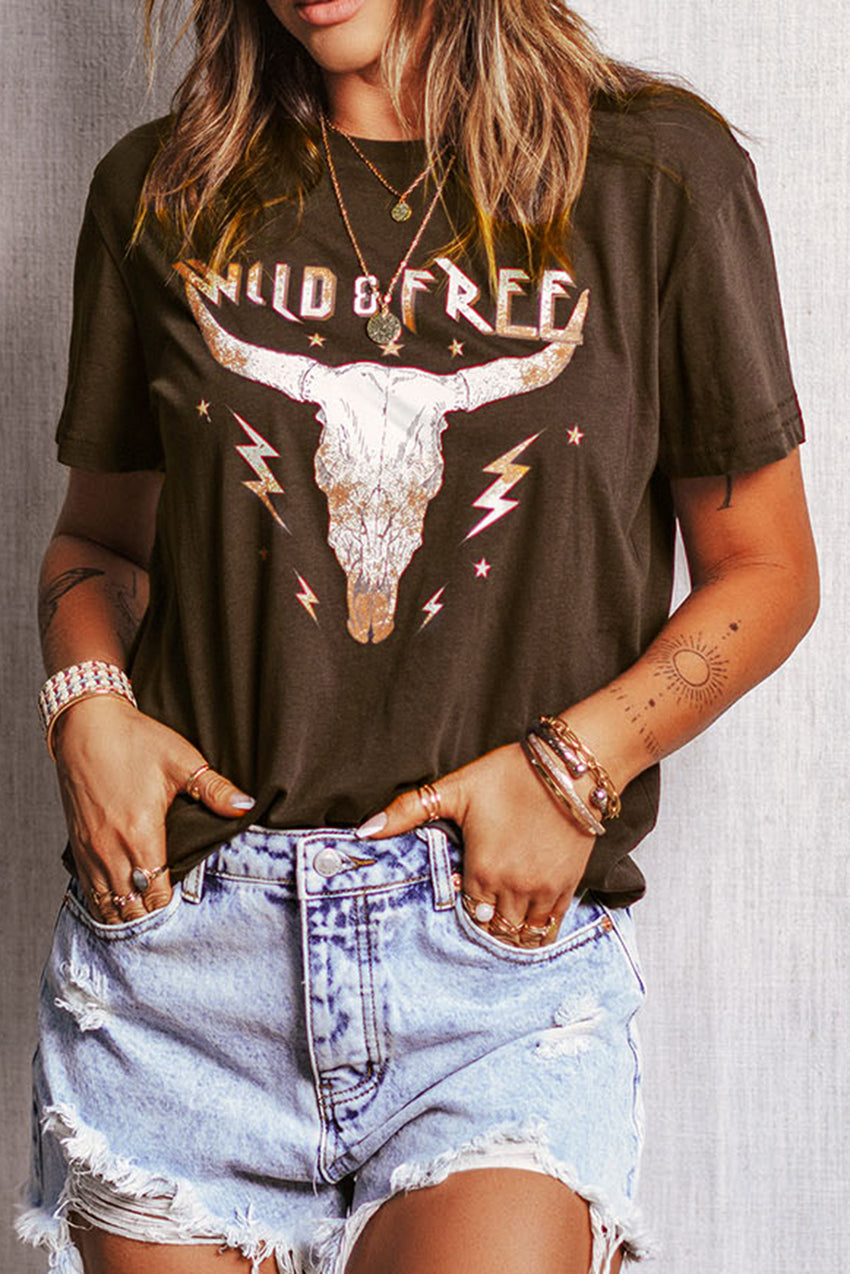 WILD FREE Animal Graphic Tee-ONLINE ONLY