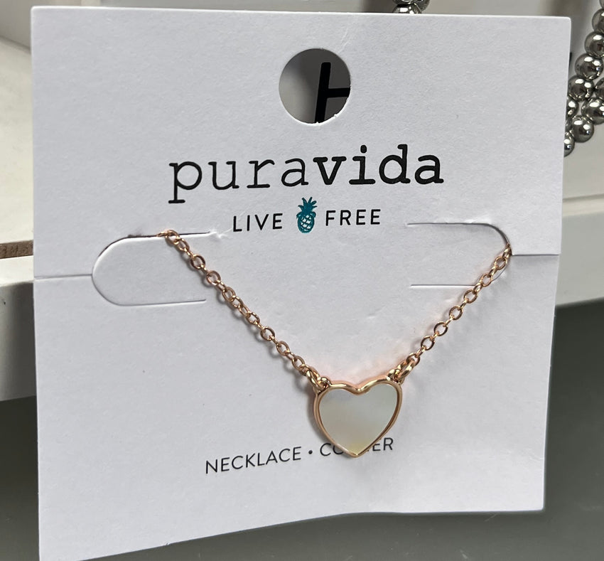 Pura Vida Rose Gold Heart Necklace