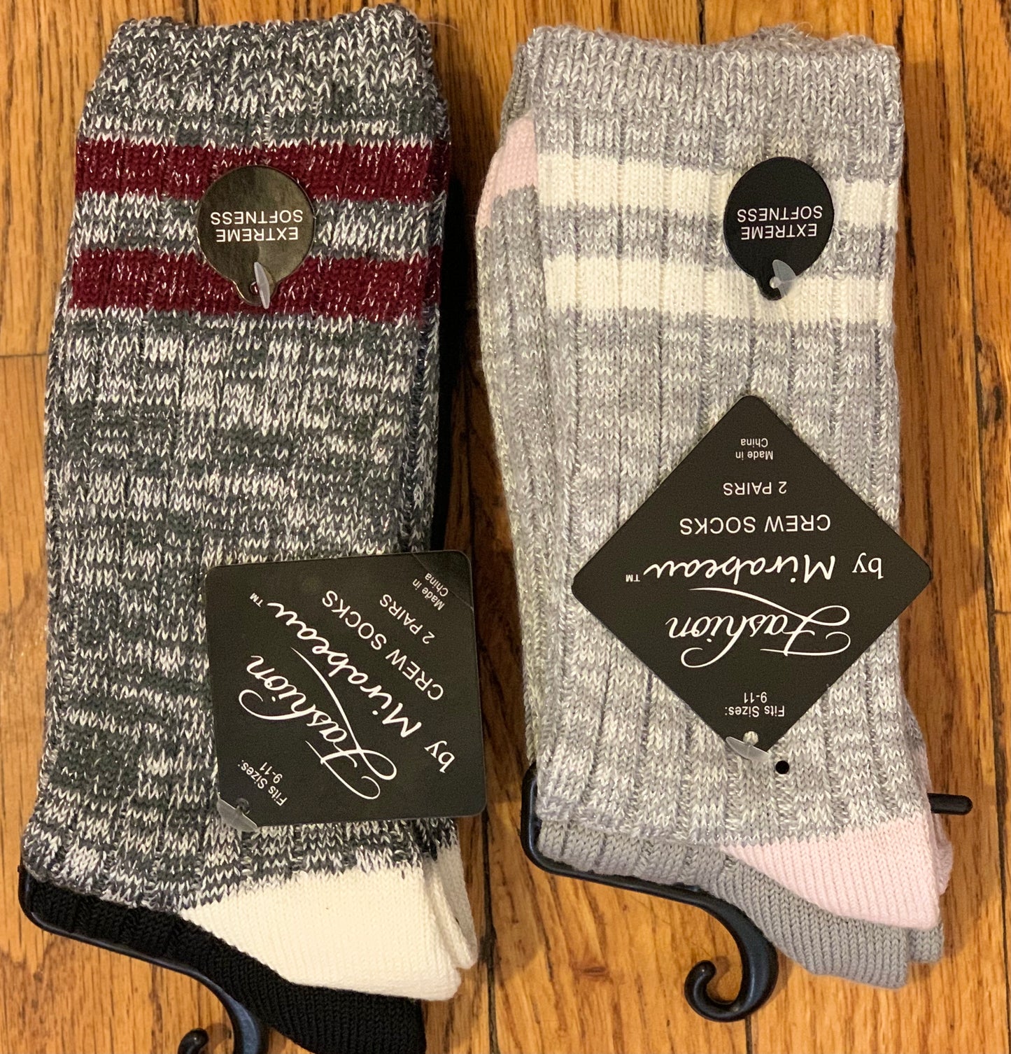 Striped Socks with Sparkle 2 pk