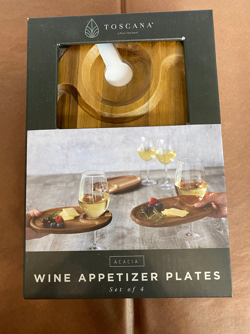 Wine Appetizer Plates set of 4