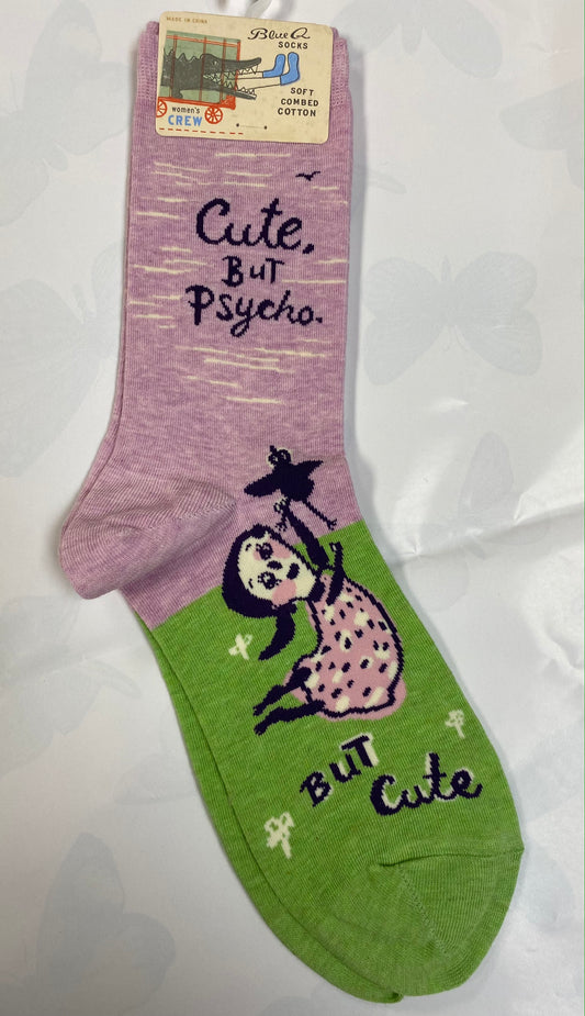 Blue Q Socks-Cute but Psycho