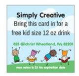 Prepaid Drink Bar Gift Cards