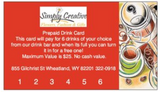 Prepaid Drink Bar Gift Cards