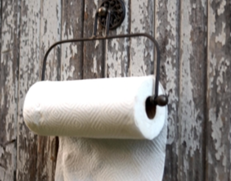Rustic Metal Paper Towel Holder