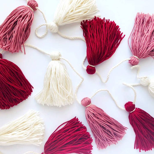 Valentine Yarn Tassel Garland