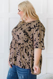 Plus Size Printed Babydoll Top-ONLINE ONLY