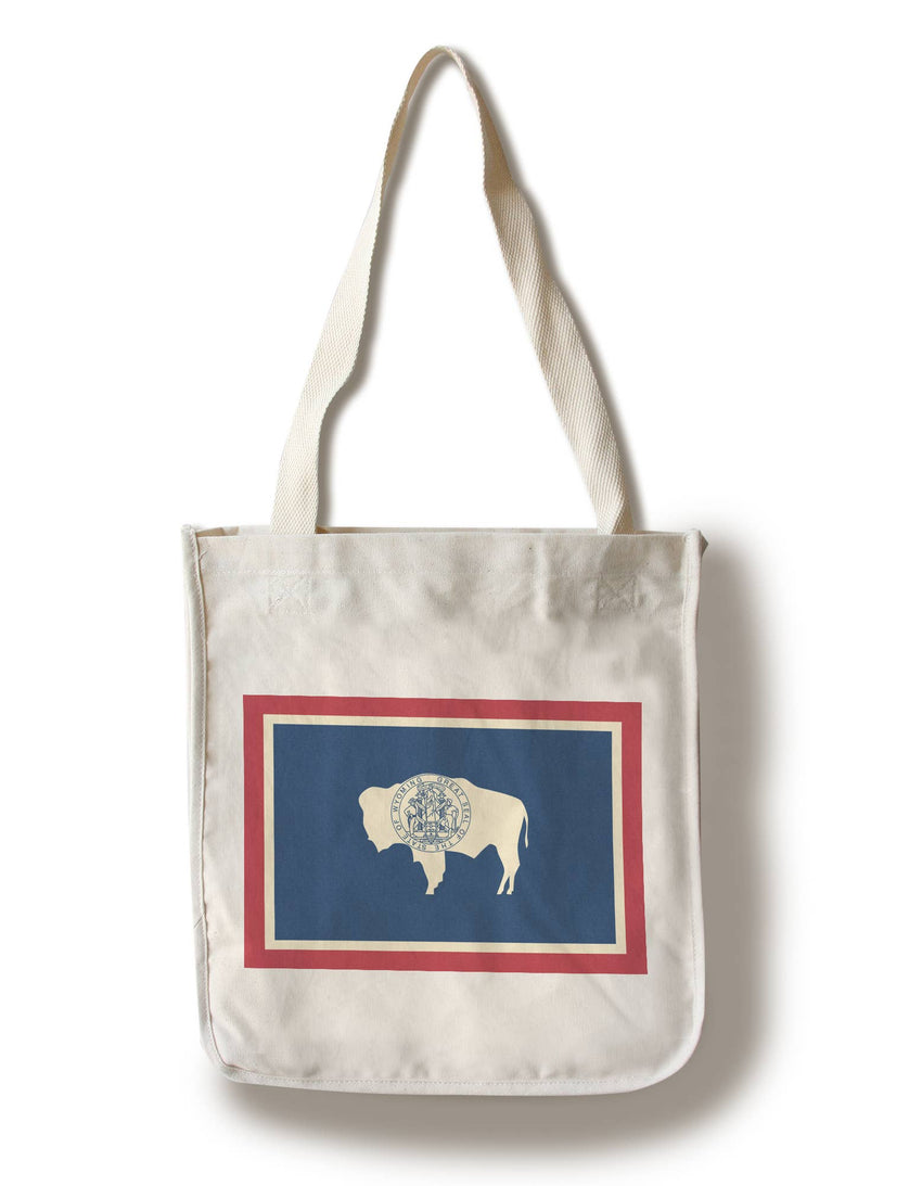 Tote Bag Wyoming State Flag Letterpress