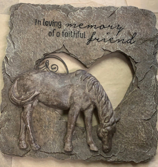 Horse Sympathy Memorial Placque