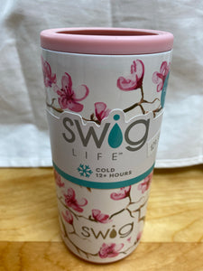 Swig cherry blossom 12oz insulated skinny can cooler