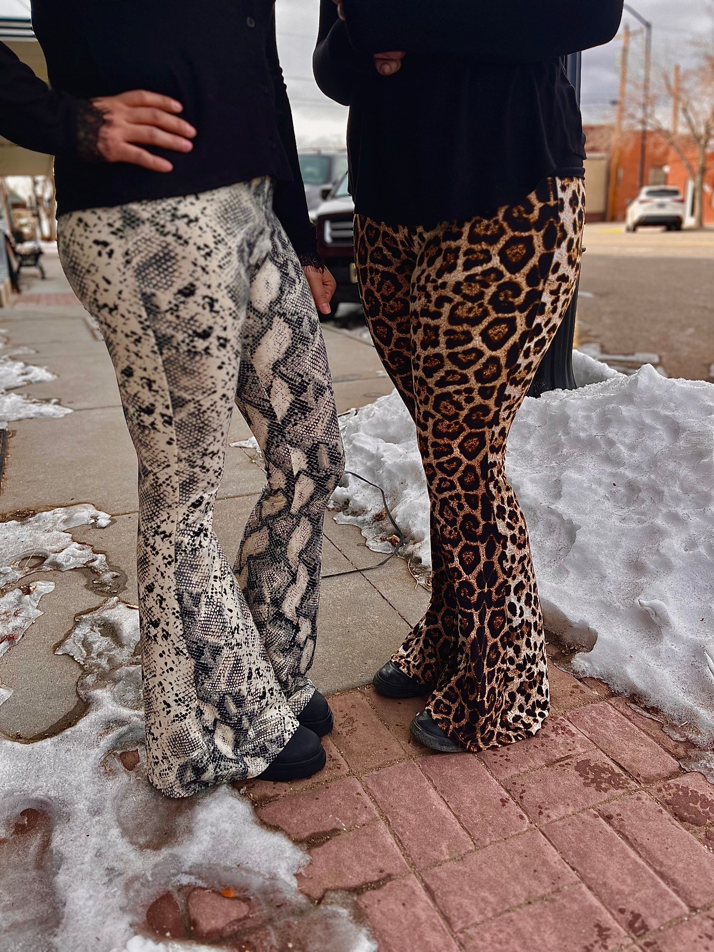 Animal Print Flare Leggings