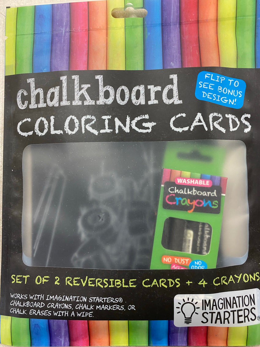 Chalkboard Coloring Cards