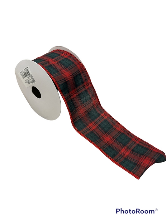 Red & green plaid ribbon