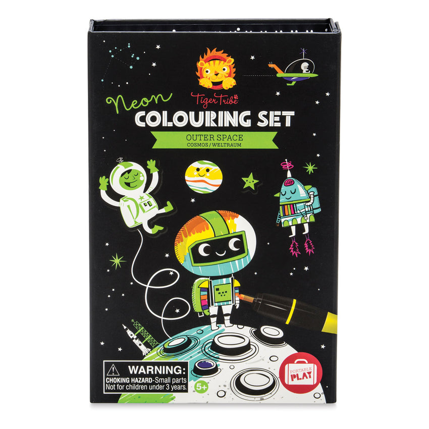 Tiger Tribe Outer Space Neon Colouring Set