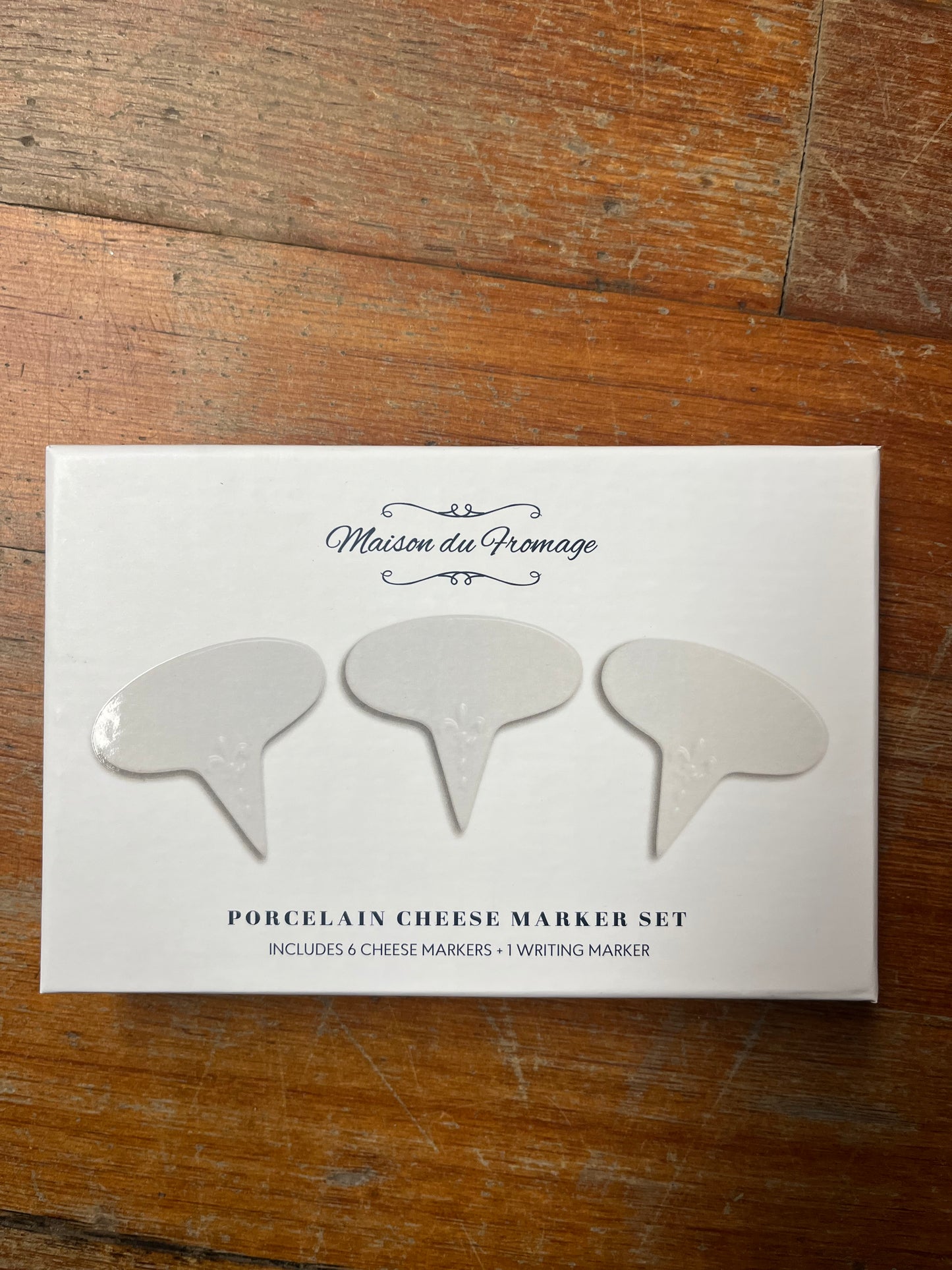 Porcelain cheese marker set