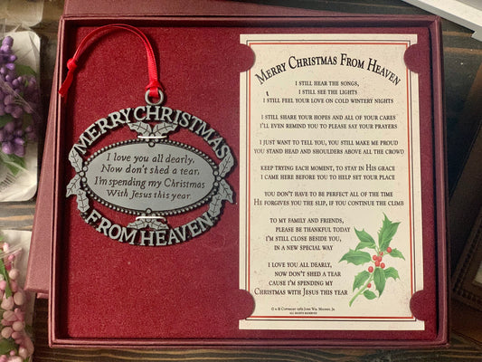 Merry Christmas from Heaven Ornament