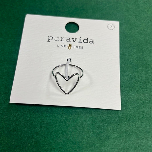 Pura Vida Big Heart Ring