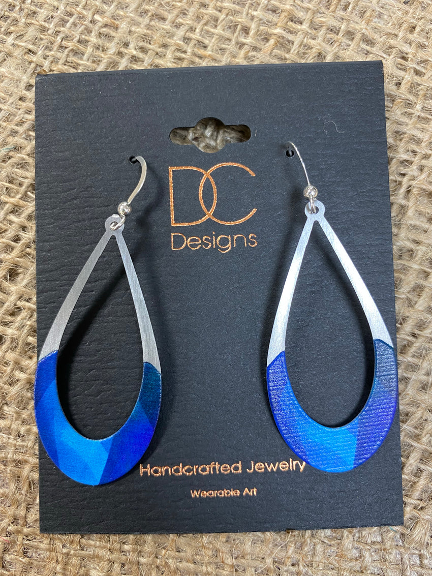 DC Designs Illustrated Light Blue Teardrop Earrings