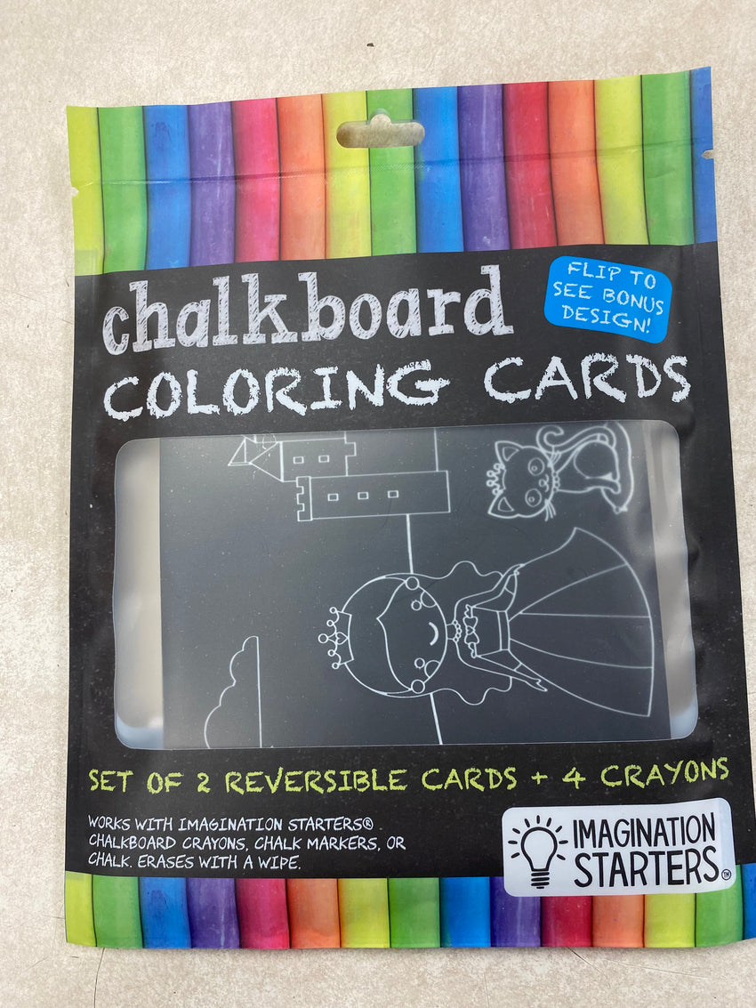 Chalkboard Coloring Cards