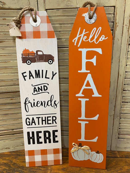 Fall / Winter Wood Door Signs