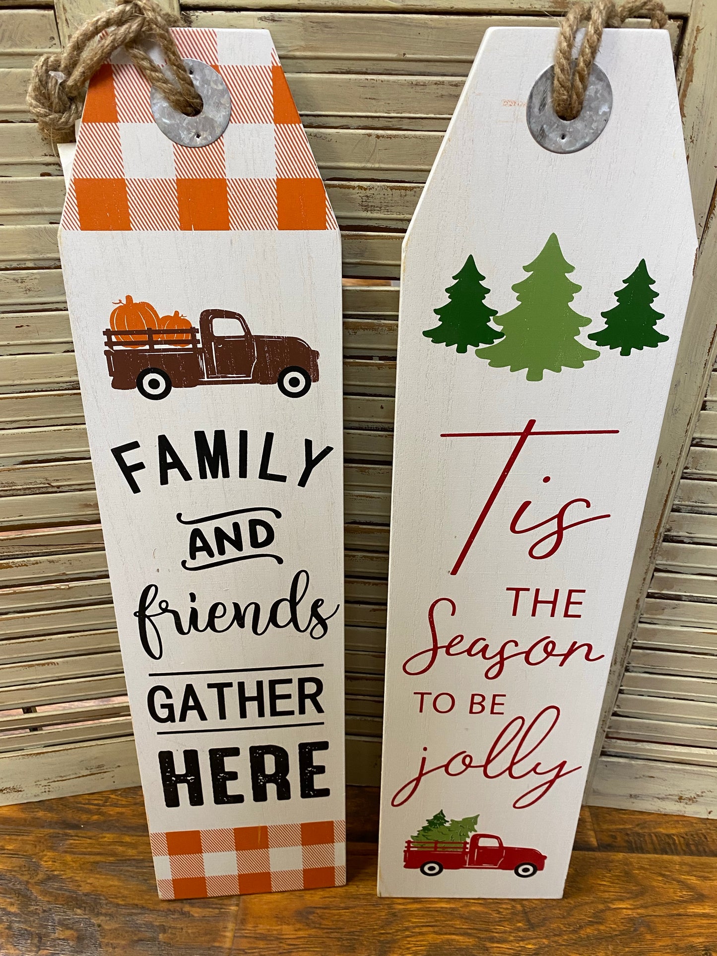 Fall / Winter Wood Door Signs