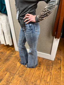 Judy Blue High Waist Release Hem Flare Jeans